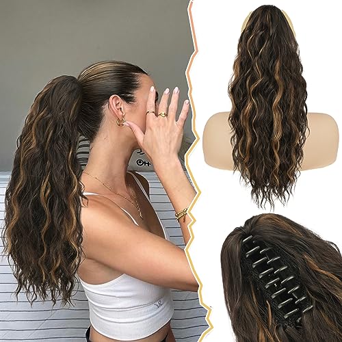 BARSDAR Claw Clip on Ponytail Extensions