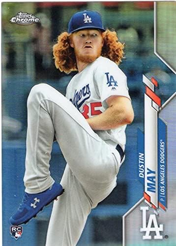 2020 Topps Chrome Refractors #176 Dustin May RC - Rookie Card Los Angeles Dodgers Baseball NM-MT
