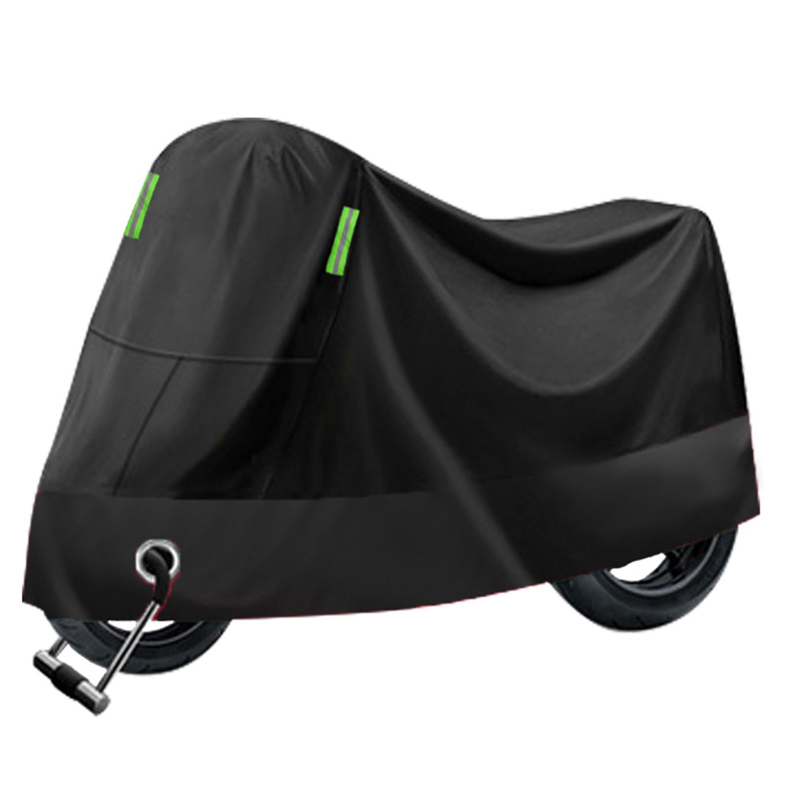 Motorbike Cover for Yamaha Tricity 300, Outdoor Oxford Fabric Cover with Reflective Strip Waterproof Sunproof Motorcycle Accessories,A Black