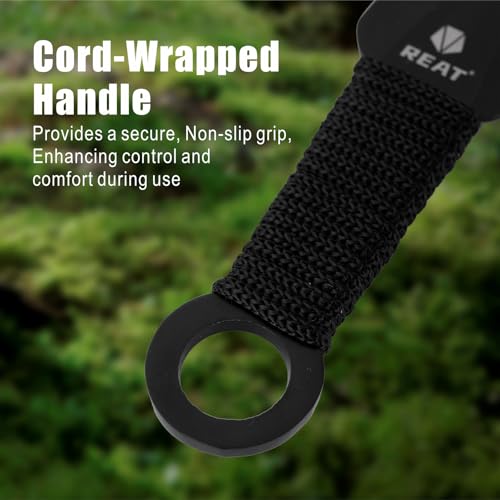 REAT Throwing Products - 12 Piece, 6\" 440 Stainless Steel with Cord-Wrapped Handle, Includes Nylon Carrying Case for Safe Storage for Competition, Training and Recreation