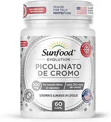 PICOLINATO DE CROMO 500MG 60 CAPSULAS SUNFOOD EVOLUTION
