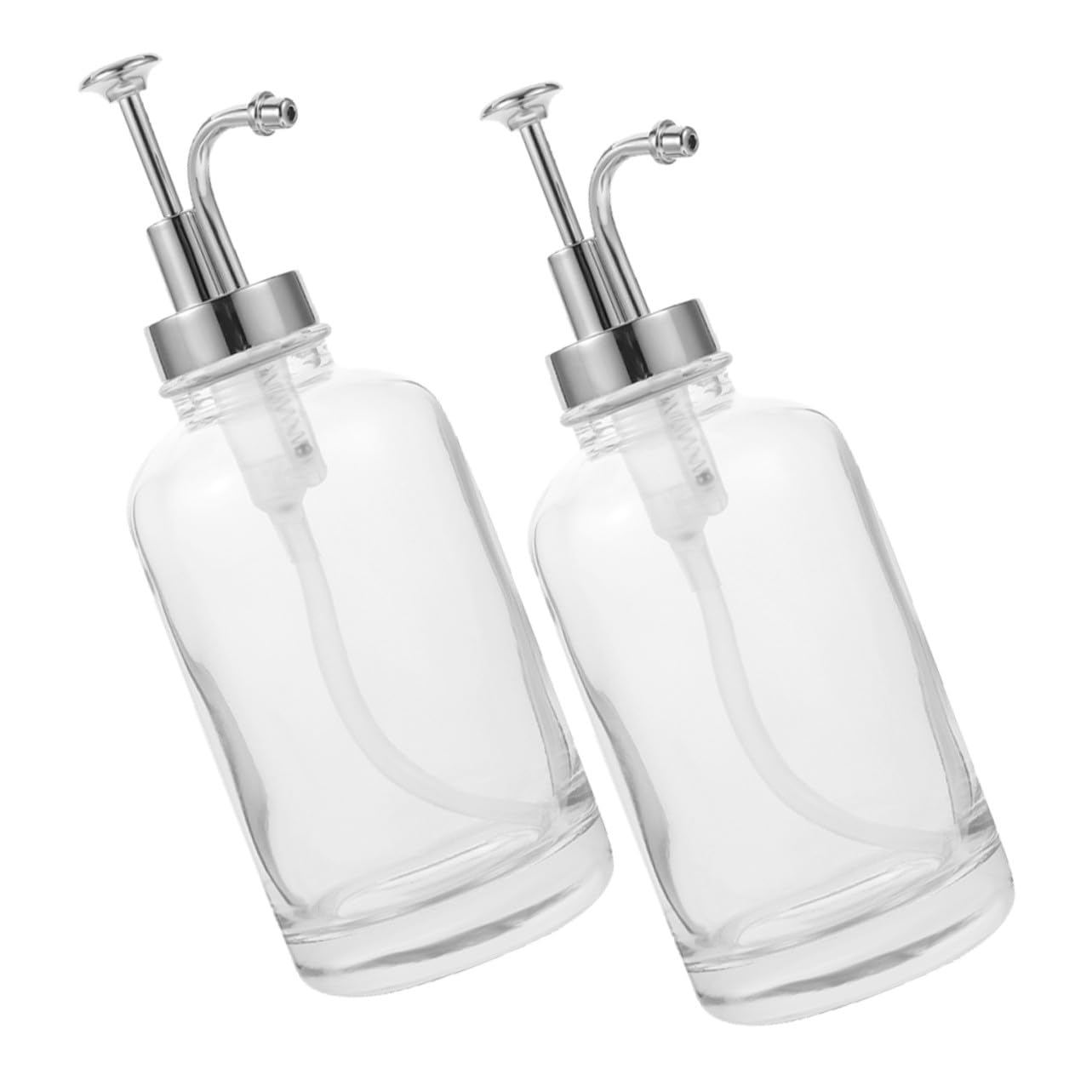 Distributeur à pompe pour sirop en verre et acier - STOBAZA design unique pour accessoire de cuisine