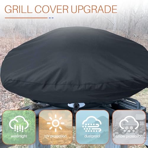 Image of Grill Cover for Weber Q1200, Q1400, Q140, Q120, Q100 and Q1000 Grills, Outdoors Patio Barbecue BBQ Cover Fits for Webe Grill Accessories 7110 Replacement (Black)
