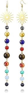 Solar System Earrings Universe Galaxy Dangle Statement Earrings Drop Planet Earrings Aesthetic Jewelry Women's Drop Dangle Earrings for Girls