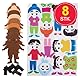 Baker Ross FX926 Vielfalt-Mix&Match-Magnet-Sets - Packung mit 8, Kunsthandwerkssets für Kinder, Schulprojekte