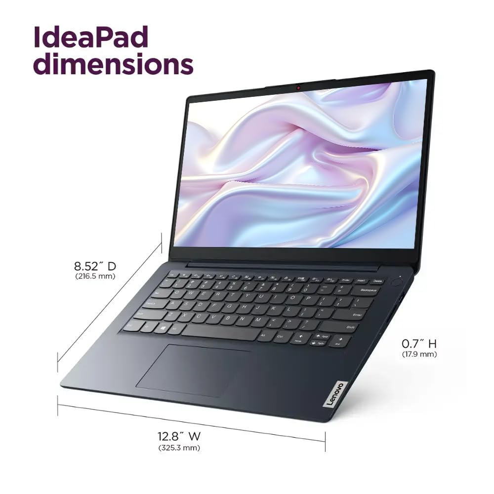 Lenovo IdeaPad - Computer portatile da 14", 4 GB di RAM, 384 GB di memoria (128 GB eMMC + set di docking station da 256 GB), Intel Celeron N4020, Microsoft Office 365 di 1 anno, Windows 11 S