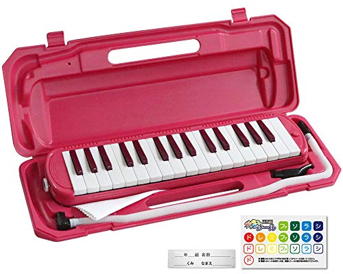 KC キョーリツ 鍵盤ハーモニカ メロディピアノ 32鍵 ビビッドピンク P3001-32K/VPK (ドレミ表記シール・クロス・お名前シール付き) e6mzef9 Amazon | KC キョーリツ 鍵盤ハーモニカ メロディピアノ 32鍵 ビビッド