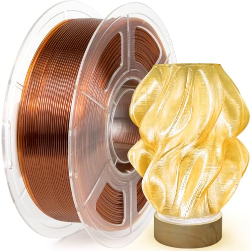 Image of IEMAI Clear PETG Filament 1.75mm Amber 1kg, Glossy Transparent Finish 3D Printer Filament Up to 600mm /s High-Speed Printing for Lampshades, Home Decor & DIY Models