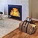 Amagabeli Large Canvas Log Carrier Bag 39”x18” Durable Waterproof Fireplace Log Holder Baskets Log Storage Indoor Wood Baskets for Logs Firewood Basket Outdoor Wood Storage Waxed with Padding Straps