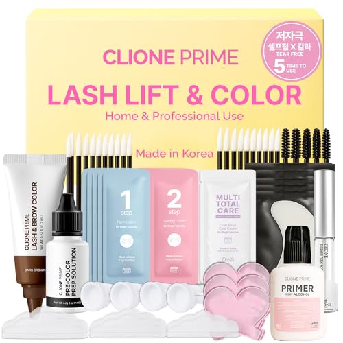 Korean At Home Eye Lash Lift and Color Kit Professional Brow Lamination and Color Kit Eye Lash Color Brown Eye Brow Color Kit