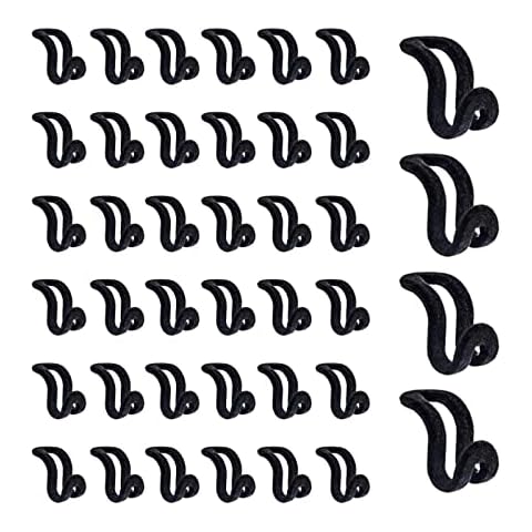 WARMBUY Velvet Hanger Connector Hooks for Closet Space Saving Cascading Hanger Organizer, Black, 40 Pack Cover