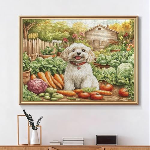 Rompecabezas de perro habanero impreso en madera fina para adultos con 500 piezas 5