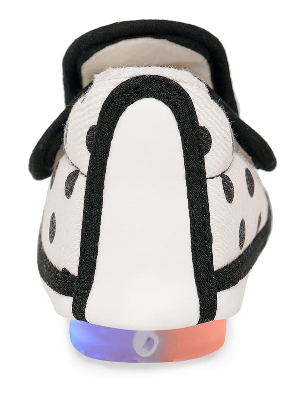 CHIU Led Chu-Chu Black Polka Print Shoes with Double Strap for Baby Boys & Baby Girls (for 12-15 Months, 15-18 Months, 18-21 Months, 21-24 Months) 5 51H8oVbIM2L