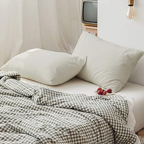 Image of Soft Pillow Covers 19 x 29 Inches - 100% Egyptian Cotton 400 Thread Count Set of 2 Pillow Cover Set Envelope Closure Hotel Quality Pillowcase - Silver Gray