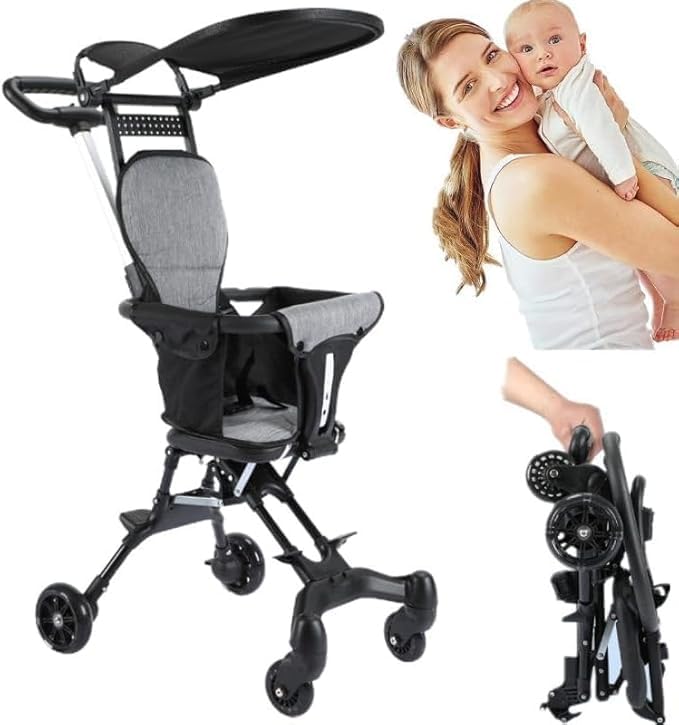 LOMESH Baby-Stroller-Travel-Light, Portable Compact Airport Stroller - Small Stroller for Toddler Travel, Mini Umbrella Stroller Lightweight,Four-Wheeled Child Stroller