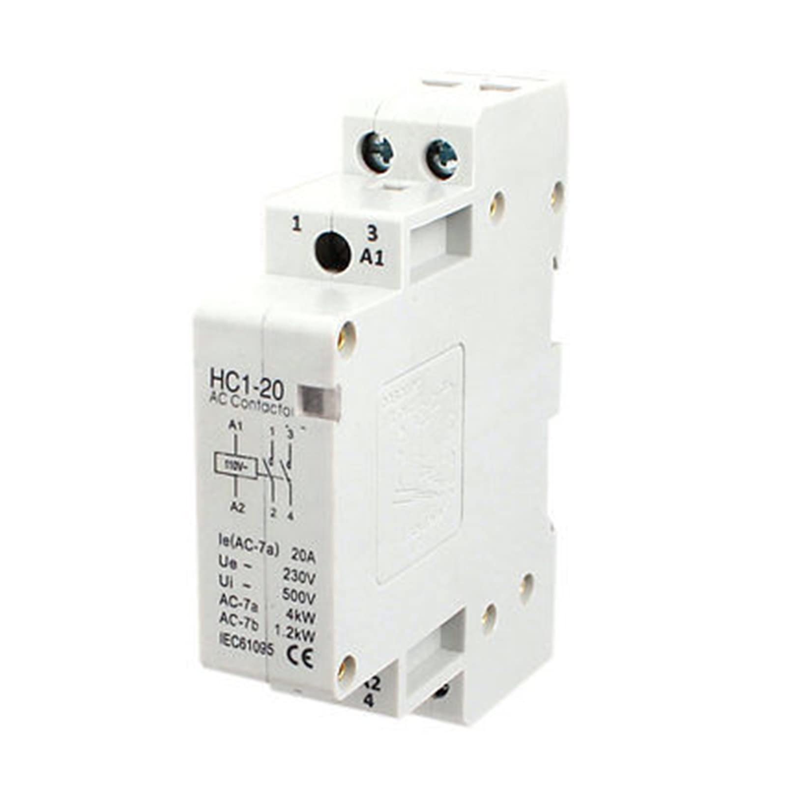 QRUYHBAJU Contactor 110v 20a 35mm DIN Rail Mount 2 Pole Specific Purpose AC Contactors Replacement Contactor
