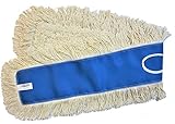 48' Industrial Strength Washable Cotton Dust Mop Refill Thick Tufted Replacement Head for Home & Commercial Use for 48 Inch Frame Cleans Hardwood Laminate Concrete or Other Floor Systems