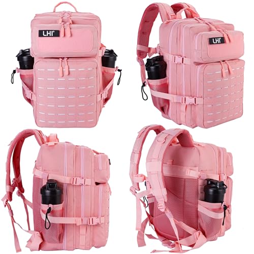 Image of LHI Tactical Military Backpack for Men 25L /45L Large Molle Army Assault Pack 3 Day Hiking Rucksack With Bottle Holder