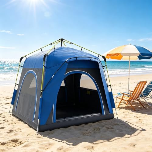 Carpa instantánea para camping 4 personas con piso cosido miniatura 6