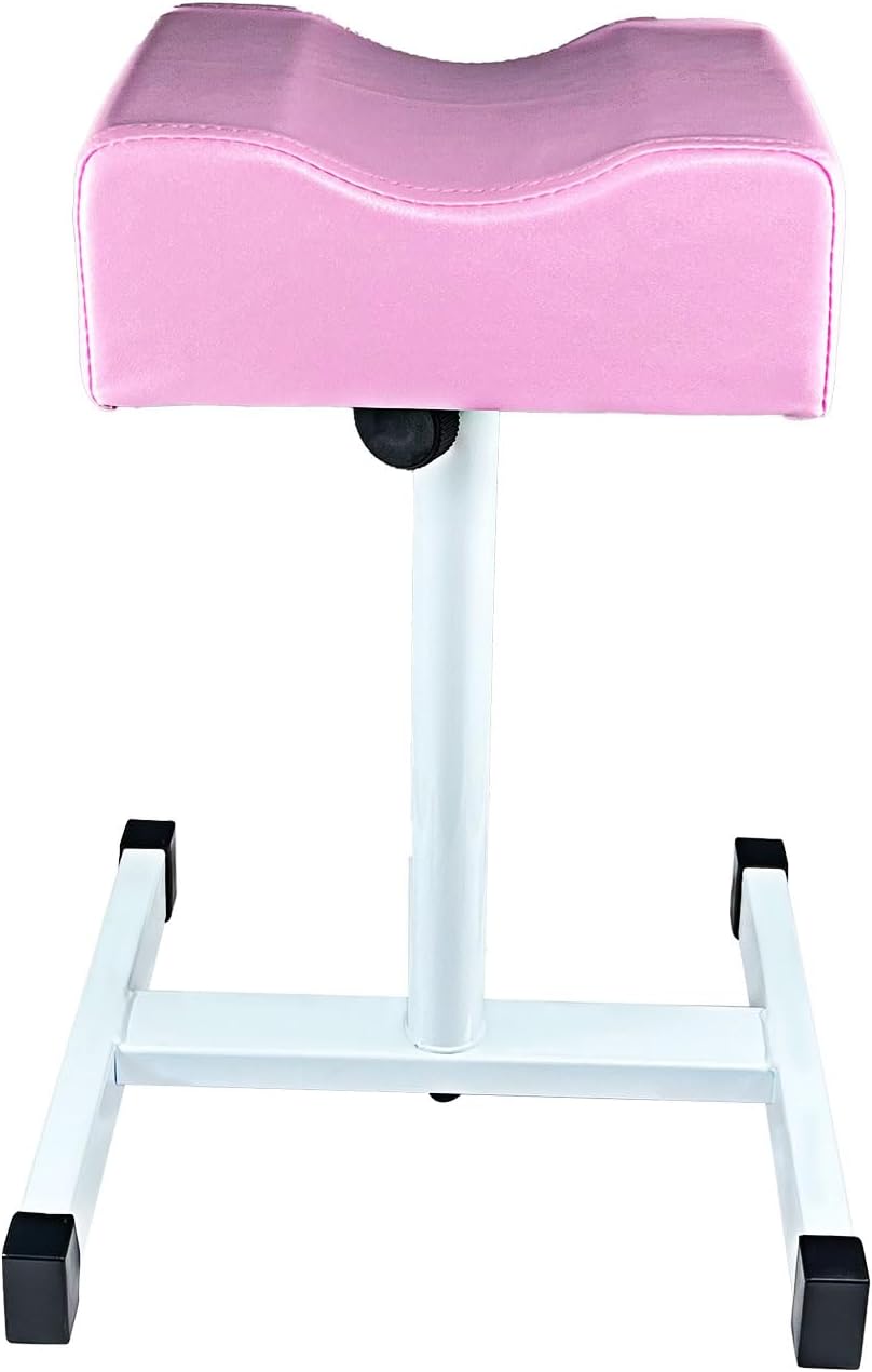 Pedicure Foot Rest,Height Adjustable Pedicure Chair,Non-Slip Pedicure Stool for Massage Office or Home,Pink