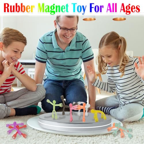 JRD&BS WINL 10 Pcs Set Novelty Mini Man Magnet Toys for Kids Fun Toy Travel Toys for Young Kids Great toy for 3-12 Boys Girls So Colorful and Cute for Children Rubber Magnet Men (Classical) - Image 3