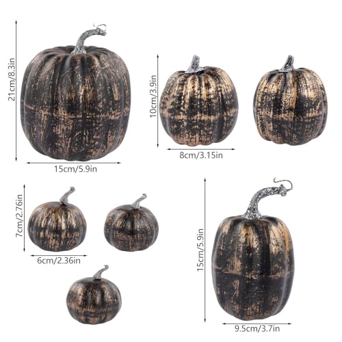 Decoración de cosecha otoñal: calabazas de espuma para Halloween y regalo 5