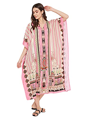 Oussum Caftan for Women Plus Size KImono African Kaftan Beach Summer Dresses