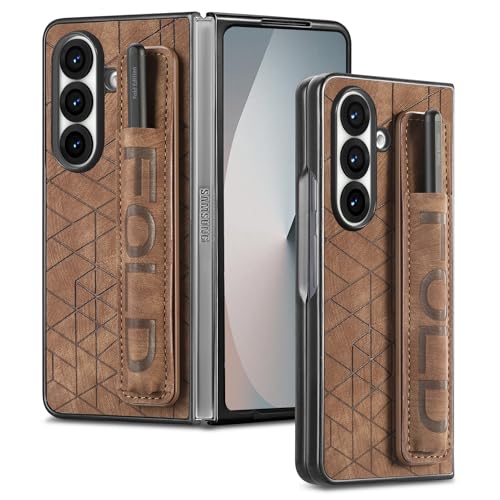 Étui en cuir pour Samsung Galaxy Z Fold 7 Asuwish avec fente stylo S