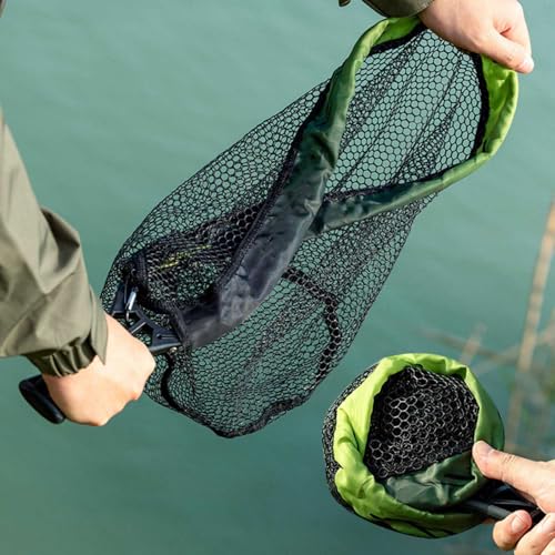 Matériel de pêche épuisette pliable filet mesh pour carnassier et bar - 3