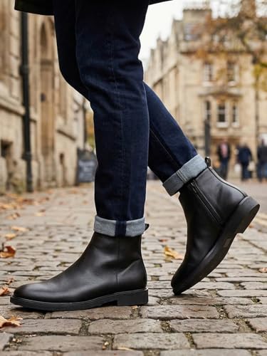 Image of Carlton London Men's Slip On Ankle Boot With Side-Zip