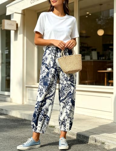 Image of Bozanly Women Casual Harem Pant Boho Loose Yoga Capris Trousers 2026