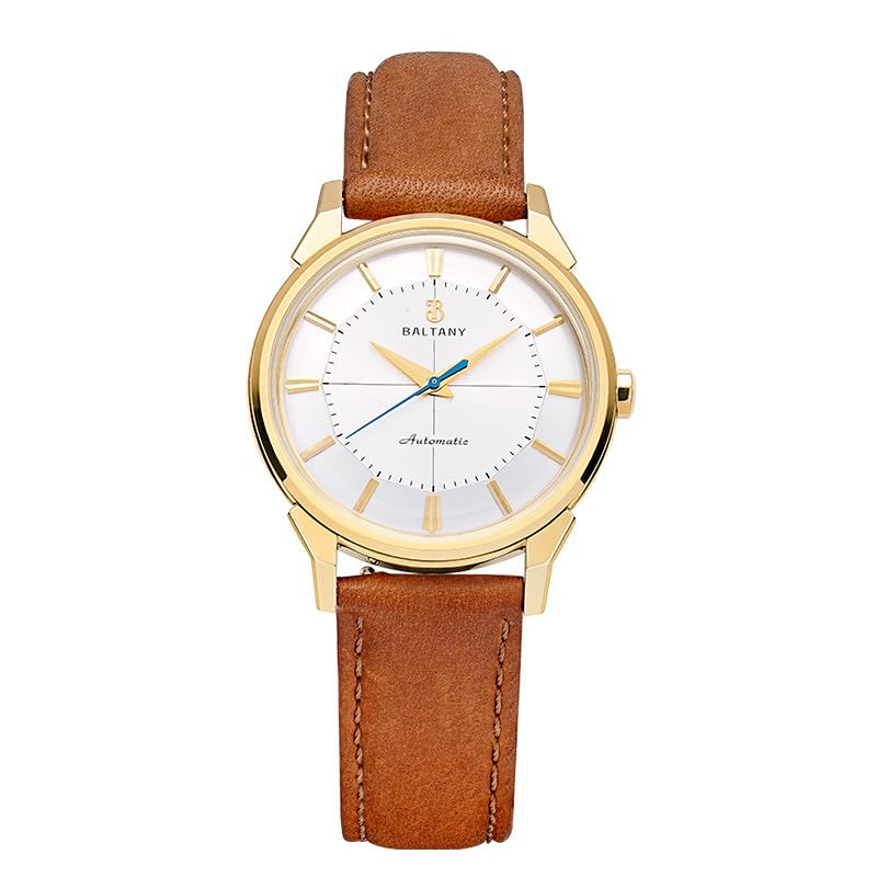 FTEOXLC Baltany S4107 - Reloj de pulsera mecánico automático de zafiro para hombre de 36 mm con esfera de 12 caras, V 4
