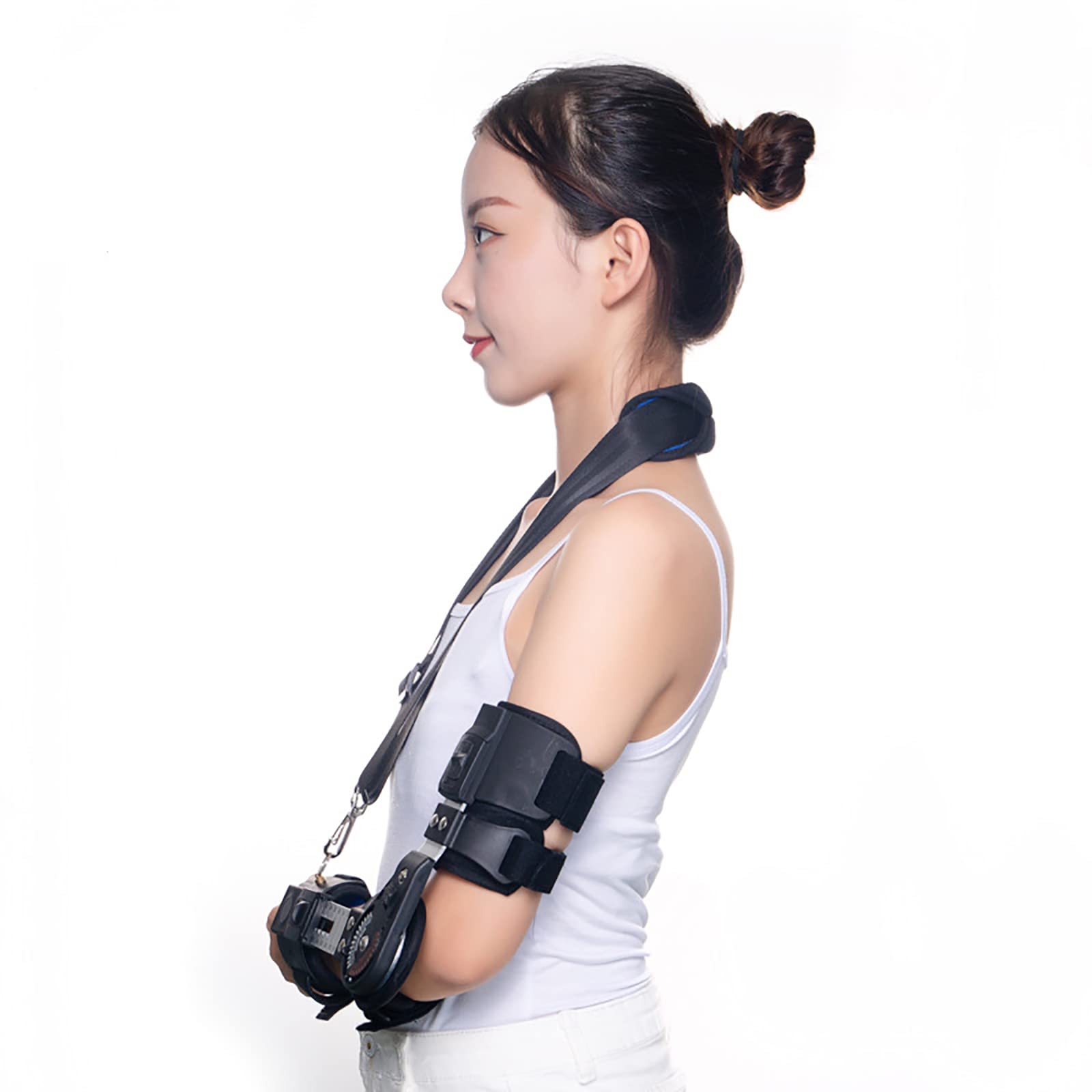 Cabestrillo para Brazo, Soporte Ajustable para el Codo, Soporte de fijación de la articulación del Codo, Protector de Fractura, recuperación Posterior a la lesión, Lado Derecho