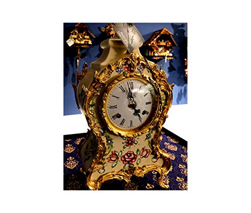 ELOJESDECO Tischuhr Reproduktion Tischuhr EDELWEIS Goldeinlage 24 KL Cover