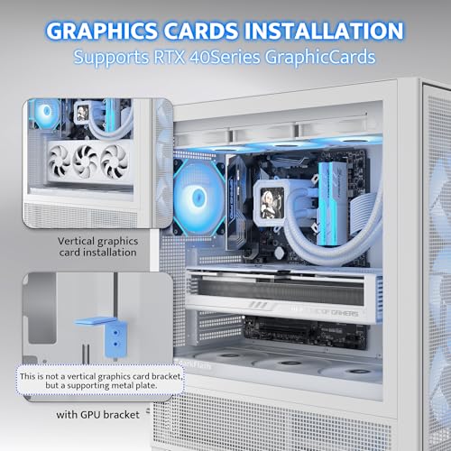 Image of darkFlash AIR NOVA Full Tower E-ATX PC Case, Six-Sided Ventilated Gaming Case, Up to 420mm Radiator, Vertical GPU Mount, Back Connect, Type C, High Airflow, 7 x PWM ARGB Fans Included (Black)
