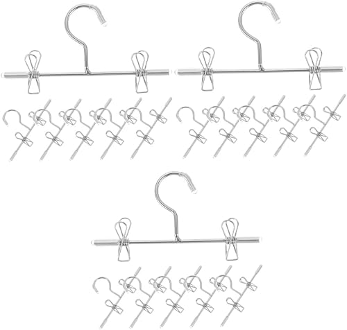 Toddmomy 18 piezas Mini colgador de ropa para muñecas Estante de alambre Mini suministros para la casa Mini Perchero de ropa para muñecas, Mini