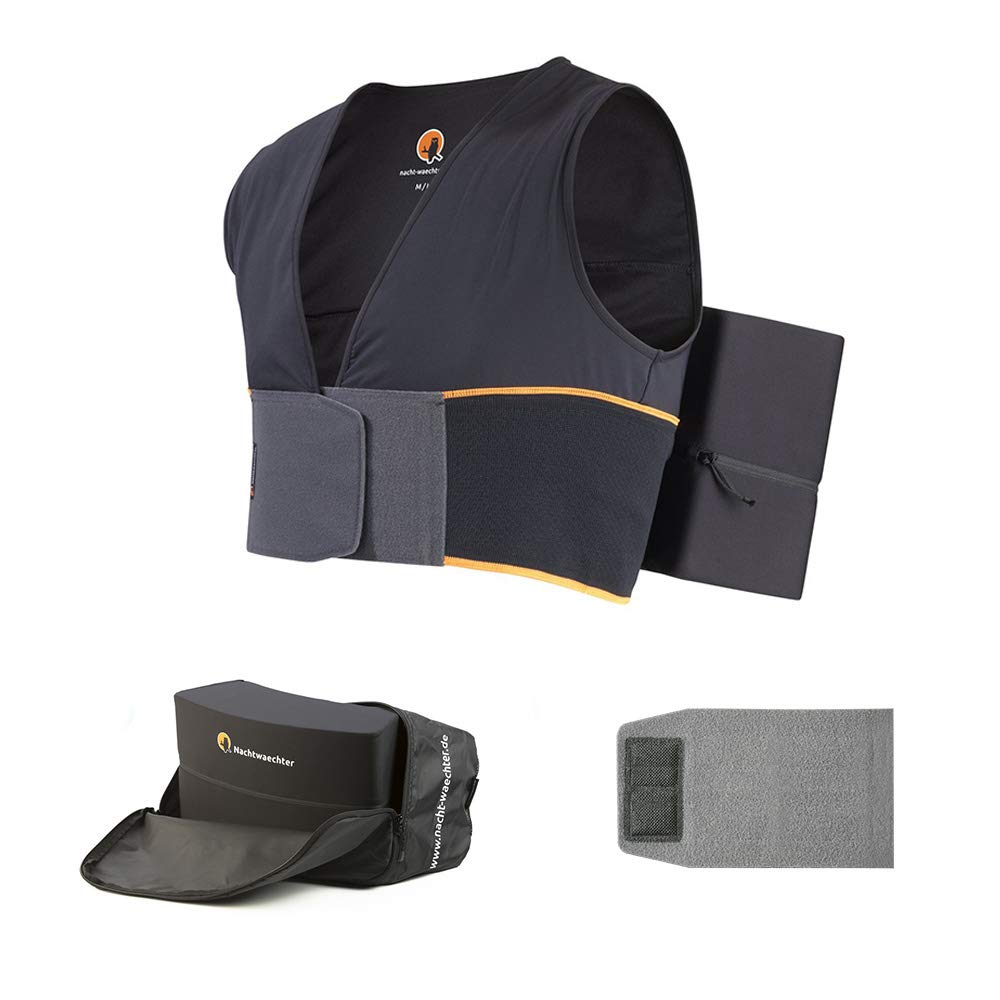 Nachtwaechter Anti-Schnarch Set Schlafweste Klettverlängerung Reisetasche Gr. L/XL