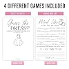 Hadley Designs Minimalist Bridal Shower Games for 20 Guest Fun & Classy Wedding Engagement Party Something Blue Before I Do Bridal Shower Games Set