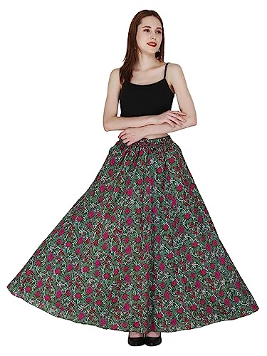 Image of Sttoffa Cotton Printed Women Wear Maxi Long Skirt 40 inch inch Full Length
