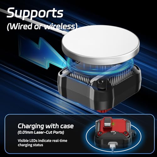 Image of Secure Lock Case for AirPods 4 with Phone Stand, Cleaning Kit & Keychain, Shockproof Protective Cover Compatible with Apple AirPods 4th Gen 2024 for Men Women, Anti-Scratch