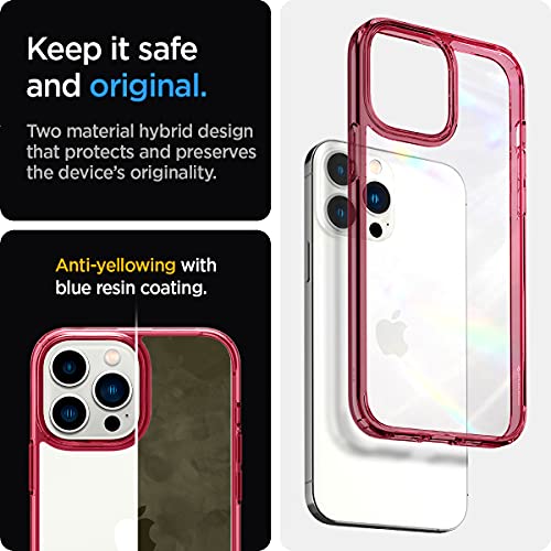 Image of Spigen for iPhone 13 Pro Max Case, Ultra Hybrid [No Magnet Ring][Anti-Yellowing] - Red Crystal