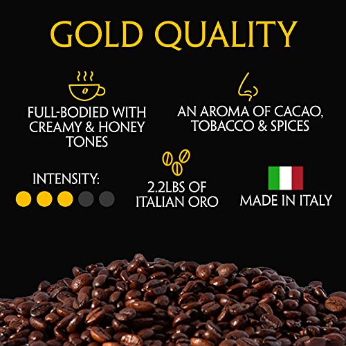 Caffe Mercanti Oro Italian Roast Café en Grano 2.2lb miniatura 4