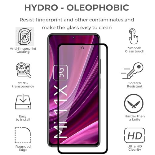 Image of Premium Gorilla Tempered Glass Screen Protector Compatible for Xiaomi Mi 11X /Mi 11X Pro /Poco F3 /Mi 11I | Pack of 2 | Military-Grade 9H Hardness | Edge-to-Edge Full Coverage