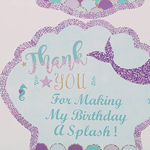 40 pçs/pacote Lembranças de festa de sereia festa de aniversário Thank You Sea Shell Label Adesivo d