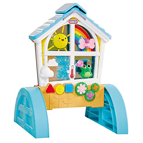 little tikes Learn & Play Finestra Look & Learn – Include lettere, numeri, Meteo, maniere, suoni, Musica, Giorno, Notte, luci e tabella Delle attività – Pile Incluse – Età: 12+ Mesi