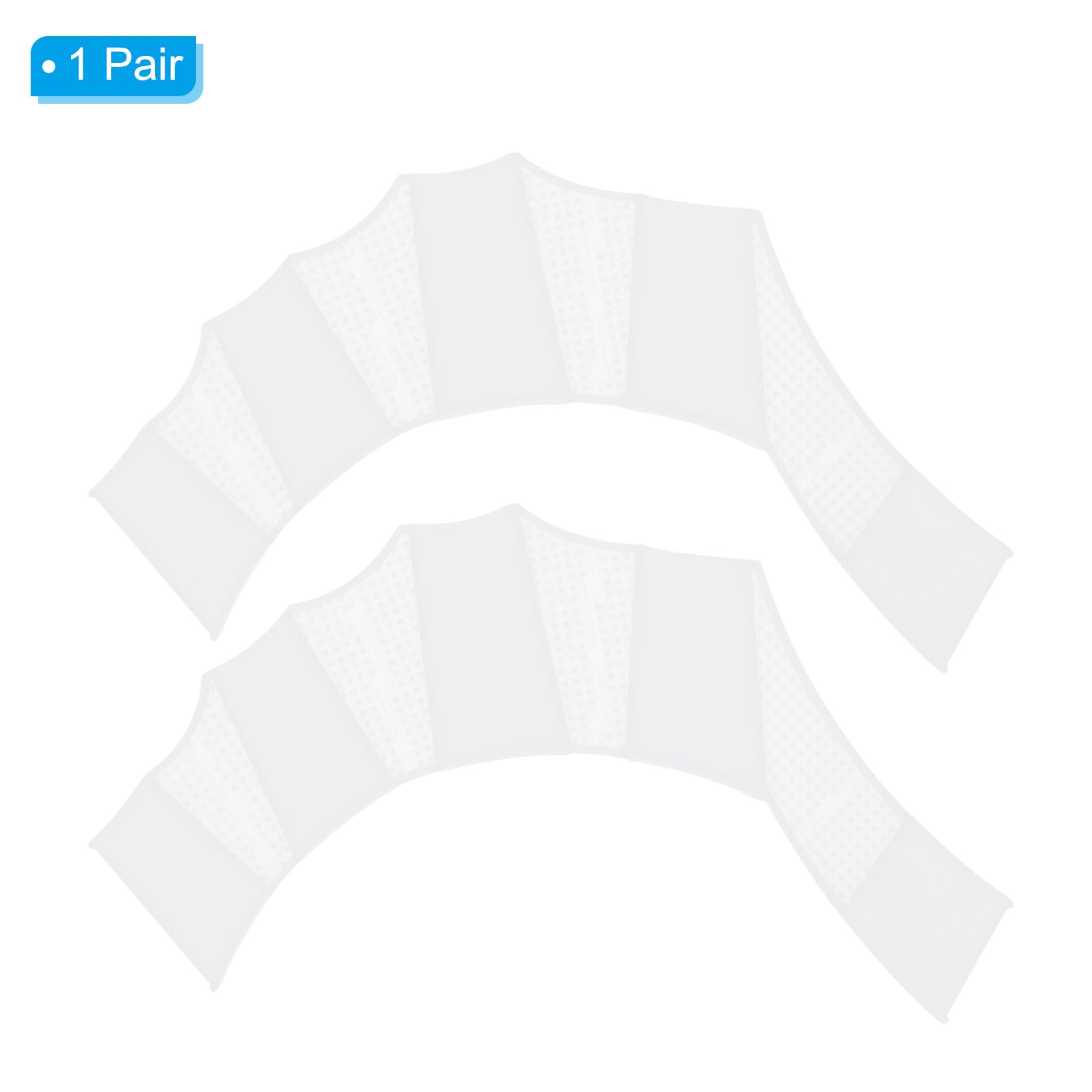 PATIKIL Guanti da Nuoto in Silicone, 1 Paia di Guanti Nuoto a Pinne Dita Tipo Rana per Resistenza all'Acqua per Allenamento Acquatico, Bianco, S