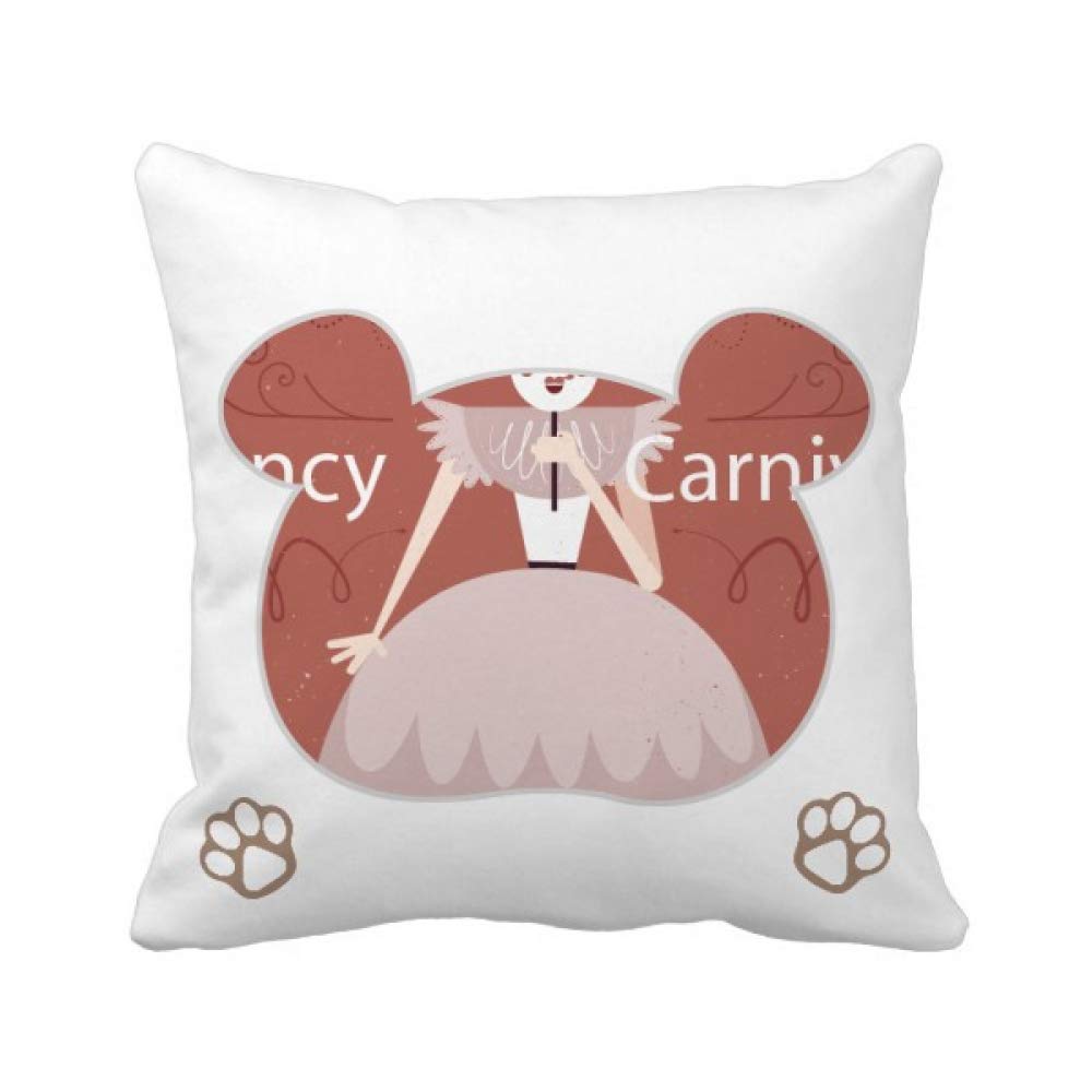 Housse de coussin carrée ours de Venise taie oreiller canapé design animal