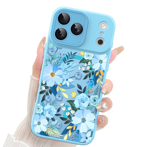 Coque iPhone 17 Pro anti-rayures fine protection MagSafe bleue