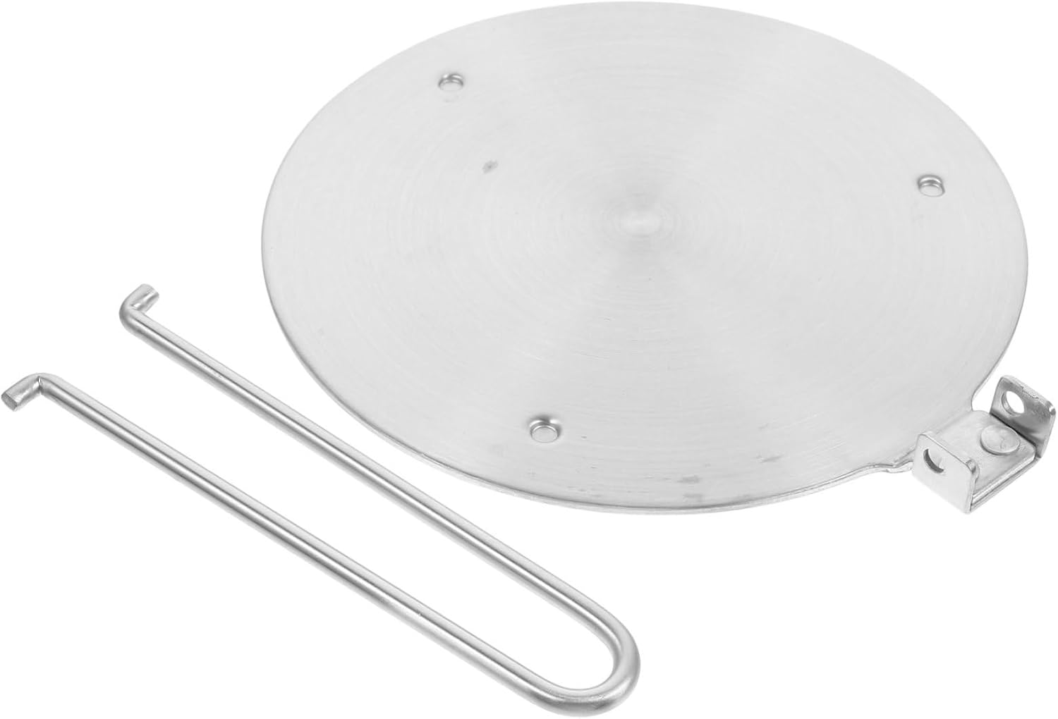 Stainless Steel Heat Diffuser Plate for Induction Cooktop Round Cooking Plate Insulating Handle Detachable Design for Heat Transfer and Cooking Efficiency
