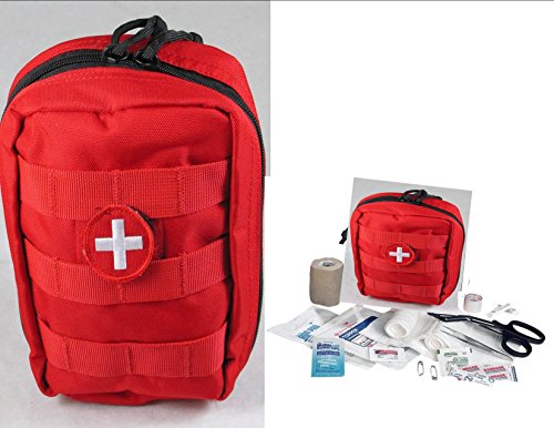 VAS Tactical Trauma First AID KIT #1 - RED MOLLE Bag